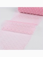 Фатин «Горох», 15 см, 23±1 м, 11±1 г/м², розовый №4 - Фото 3