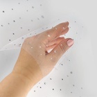 Фатин с блёстками, 15 см, 23±1 м, 11±1 г/м², белый №1 - Фото 4