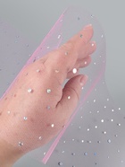 Фатин с блёстками, 15 см, 23±1 м, 11±1 г/м², розовый №14 - Фото 3