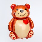 Воздушные шары фольгированные 32" «Большой мишка с сердцем» - Фото 2