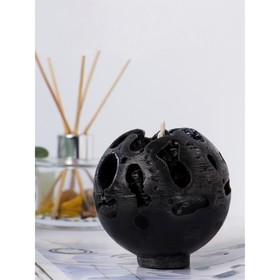 Свеча-шар "Ажурная", 10 см, черная