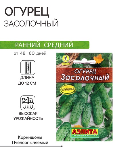 Семена Огурец «Засолочный», 10 шт., «АЭЛИТА»