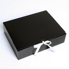 Коробка подарочная складная, упаковка, «Чёрная», 31 х 24.5 х 8 см, БЕЗ ЛЕНТЫ - Фото 2