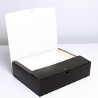 Коробка подарочная складная, упаковка, «Чёрная», 31 х 24.5 х 8 см, БЕЗ ЛЕНТЫ - Фото 4
