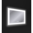 Зеркало Cersanit LED 060 DESIGN PRO 80x60 см, с подсветкой, антизапотевание, часы - Фото 2
