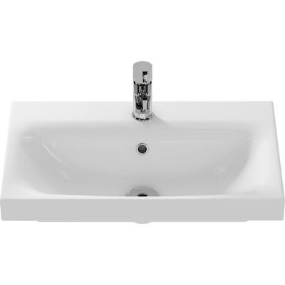 Раковина встраиваемая Cersanit MODUO 60 SLIM, с 1 отверстием под смеситель, белый