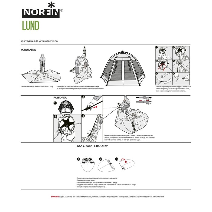 Тент-шатер автоматический Norfin LUND NF летний - фото 1885275516