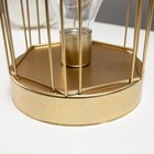 Ночник «Прямоугольник» LED от батареек 3хАА золото 12.5×12×20 см RISALUX - фото 57952875