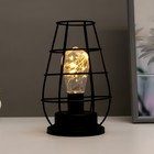 Ночник "Фонарь" LED от батареек 3хAAA черный 12х12х19 см RISALUX 7336992 - фото 9489742