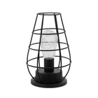 Ночник "Фонарь" LED от батареек 3хAAA черный 12х12х19 см RISALUX 7336992 - фото 9489748