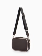 Сумка женская кросс-боди TEXTURA на молнии, 27×6×19 см, чёрная/светло-серая - Фото 14