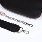 Сумка женская кросс-боди TEXTURA на молнии, 27×6×19 см, чёрная/светло-серая - Фото 9