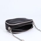 Сумка женская кросс-боди TEXTURA на молнии, 27×6×19 см, чёрная/светло-серая - Фото 10