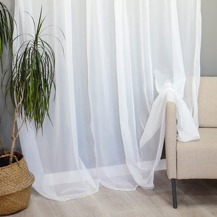 Штора-тюль Witerra 500х250см, белый, пэ100% - Фото 1