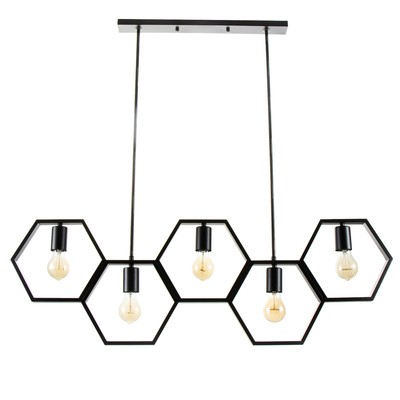 Светильник BayerLux «Соты» 5хE27 40 Вт черный 100×4×100 см