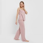 Пижама женская (майка, брюки) цвет пудра, размер 50 7485443