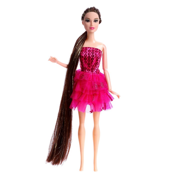 Кукла-модель шарнирная «Оля» в платье, МИКС - фото 1927803888