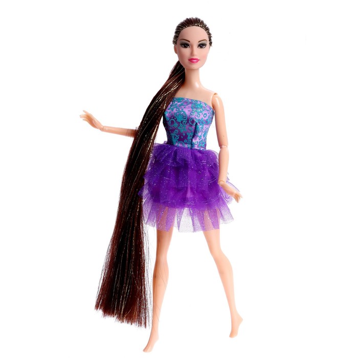 Кукла-модель шарнирная «Оля» в платье, МИКС - фото 1908805349
