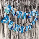 Набор для праздника "С Днем рождения", гирлянда 210 см, дождик 1х2 м, Холодное сердце - фото 321310699