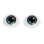 Глаза, набор 10 шт., размер 1 шт: 11,6×15,5 мм, цвет голубой - фото 9141889