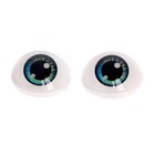 Глаза, набор 4 шт., размер 1 шт: 19,3×26 мм, цвет голубой - фото 9490672