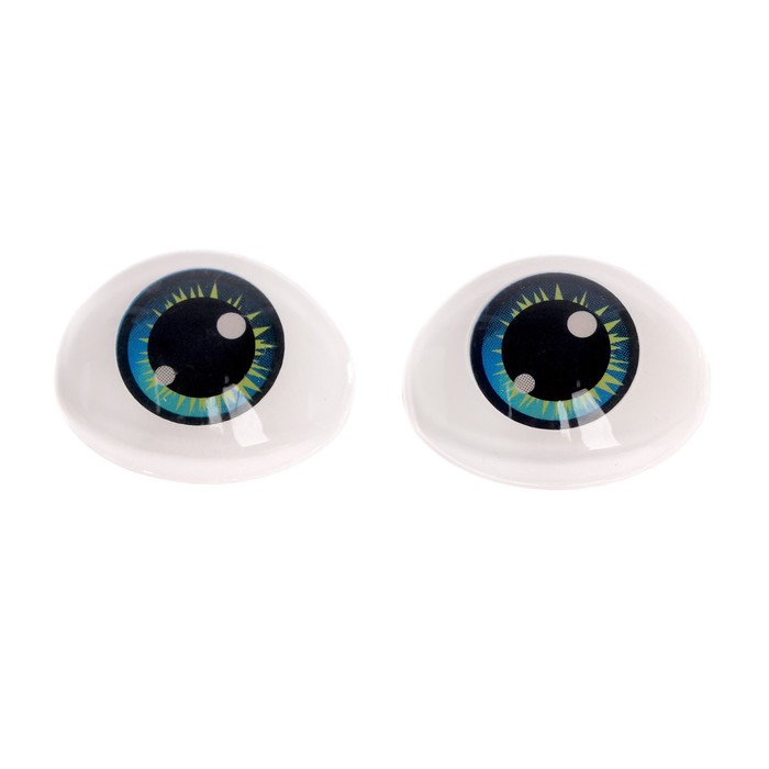 Глаза, набор 4 шт., размер 1 шт: 19,3×26 мм, цвет голубой - Фото 1