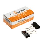 УЦЕНКА Набор зажимов для бумаг, чёрные, 25 мм, 12 штук, в картонной коробке, CALLIGRATA - Фото 3