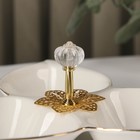 Менажница керамическая 3 ячейки «Богема. Лилия», 25,6×4,5 см, цвет белый - фото 24578531