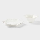 Набор салатников «Богема. Фиалка», 2 шт., 13×5.5 см, 18×2 см, керамика, цвет белый - Фото 2