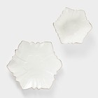 Набор салатников «Богема. Фиалка», 2 шт., 13×5.5 см, 18×2 см, керамика, цвет белый - Фото 3