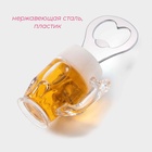 Открывашка Доляна «Пивная кружка», 10×5 см, цвет серебристый - Фото 2