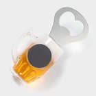 Открывашка Доляна «Пивная кружка», 10×5 см, цвет серебристый - Фото 4