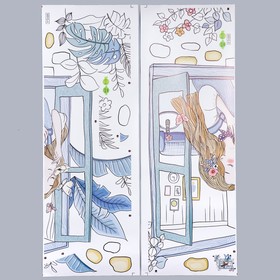 Наклейка пластик интерьерная цветная 