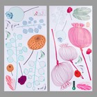 Наклейка пластик интерьерная цветная "Рисованные цветы" 30х60 см набор 2 листа - фото 21431601