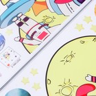 Наклейка пластик интерьерная цветная "Космонавт на космической станции" 30х60 см н-р 2 листа   70673 - фото 21431608