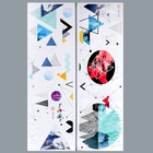 Наклейка интерьерная цветная «Горы. Геометрия», 30×90 см, 2 листа 7067347