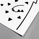 Наклейка пластик интерьерная чёрная "Тигрик" 29х26 см - фото 21431707