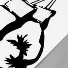 Наклейка интерьерная чёрная «Боксёрские перчатки», 38×57 см  (артикул 7067400)  большой выбор товаров оптом и в розницу по низким ценам с доставкой