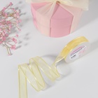 Лента декоративная, капроновая/атласная, 20 мм, 18±1 м, ванильная - Фото 2