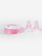 Лента декоративная, капроновая, атласная, 18 мм, 18±1 м, розовая - Фото 2