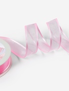Лента декоративная, капроновая, атласная, 18 мм, 18±1 м, розовая - Фото 3