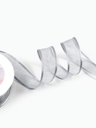 Лента декоративная, капроновая/атласная, 20 мм, 18±1 м, цвет серебряный - Фото 3