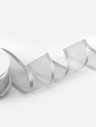 Лента декоративная, капроновая, атласная, 40 мм, 18±1 м, цвет серебряный - Фото 3