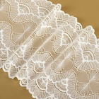 Кружевная эластичная ткань, 180 мм × 2,7 ± 0,5 м, цвет белый - Фото 2