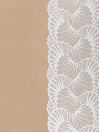 Кружевная эластичная ткань «Лепестки», 180 мм, 2.7±0.5 м, белая - Фото 2