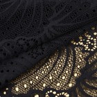 Кружевная эластичная ткань, 180±5 мм, 2.7±0.5 м, чёрная - Фото 2