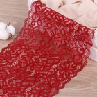 Кружевная эластичная ткань, 220 мм × 2,7 ± 0,5 м, цвет бордовый - Фото 1