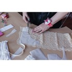 Кружевная эластичная ткань, 220 мм × 2,7 ± 0,5 м, цвет молочный - Фото 3