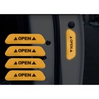 Светоотражающая наклейка "Open", 9,5×2,5 см, желтый, набор 4 шт - Фото 1