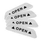 Светоотражающая наклейка "Open", 9,5×2,5 см, белый, набор 4 шт - Фото 2